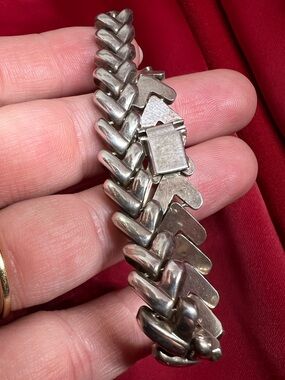 Chunky Sterling Silver Link Bracelet ITALY